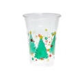 16 унций. Пластиковый прозрачный чашки с плоские крышки для холодного кофе пузырь Боба чай смузи